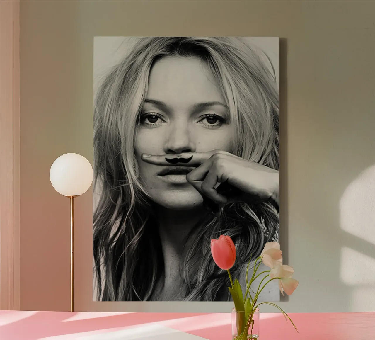 Grappig moment canvas met Baklijst van Martin studio
