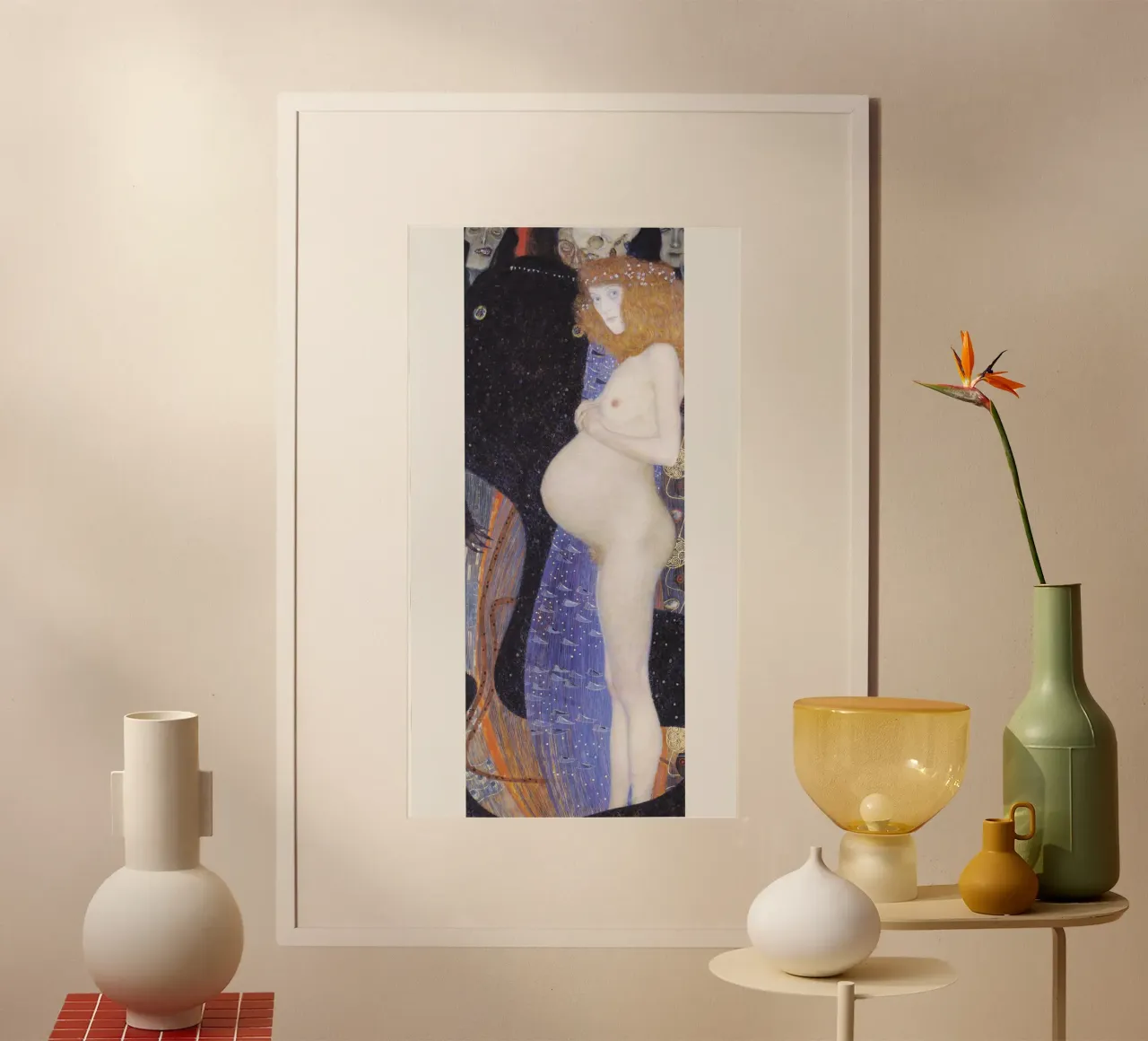 Gustav Klimt - La speranza (1903) poster con telaio in legno da Jolie Prints