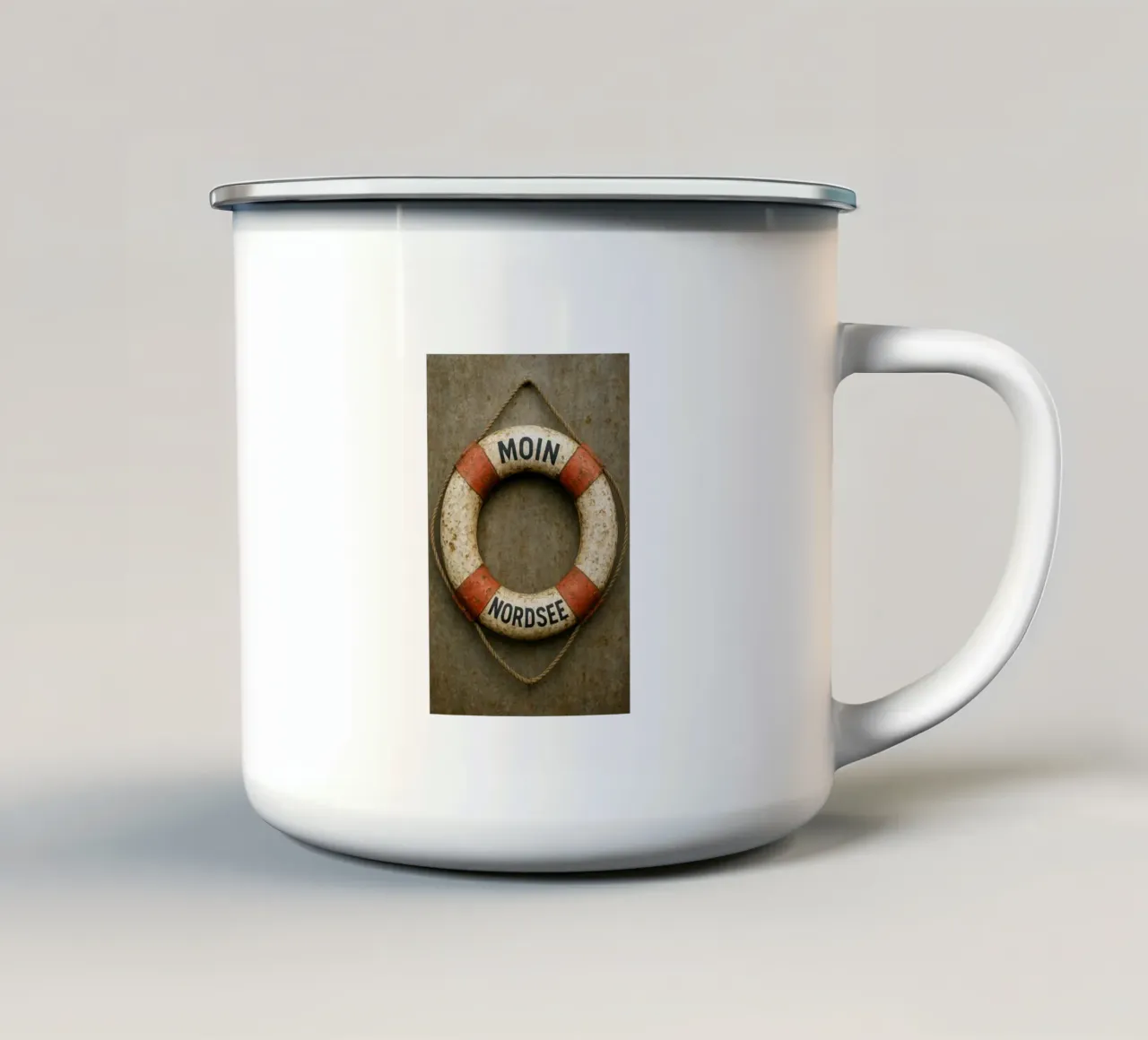 Moin Nordsee - Progettazione di un salvagente marittimo tazza in smalto da Fies&Fein