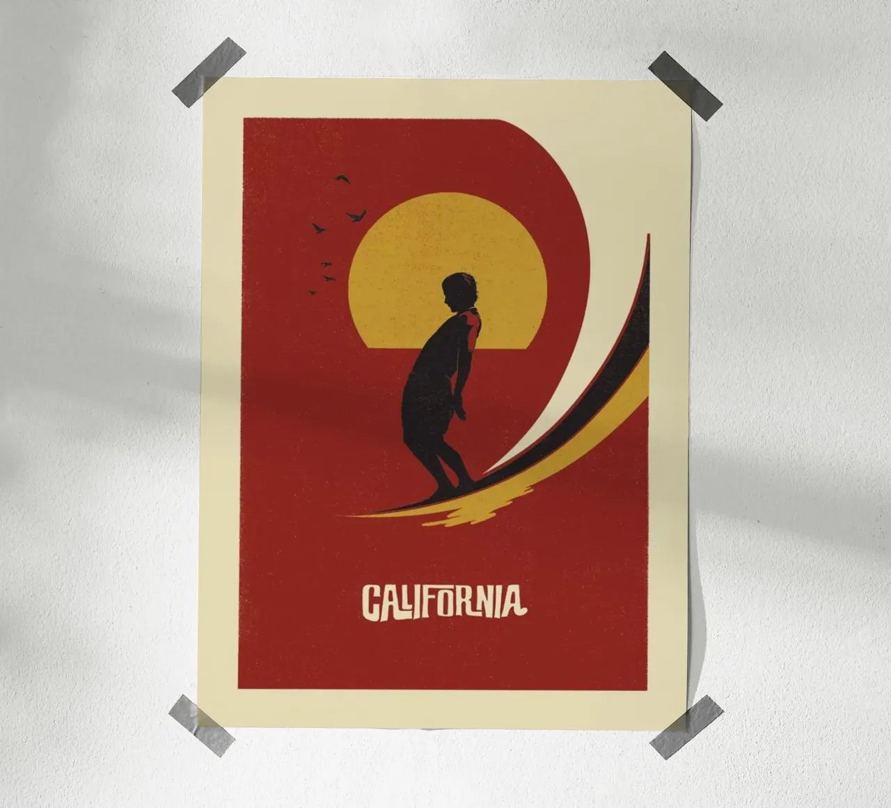 Surf in California poster da cosmos studio
