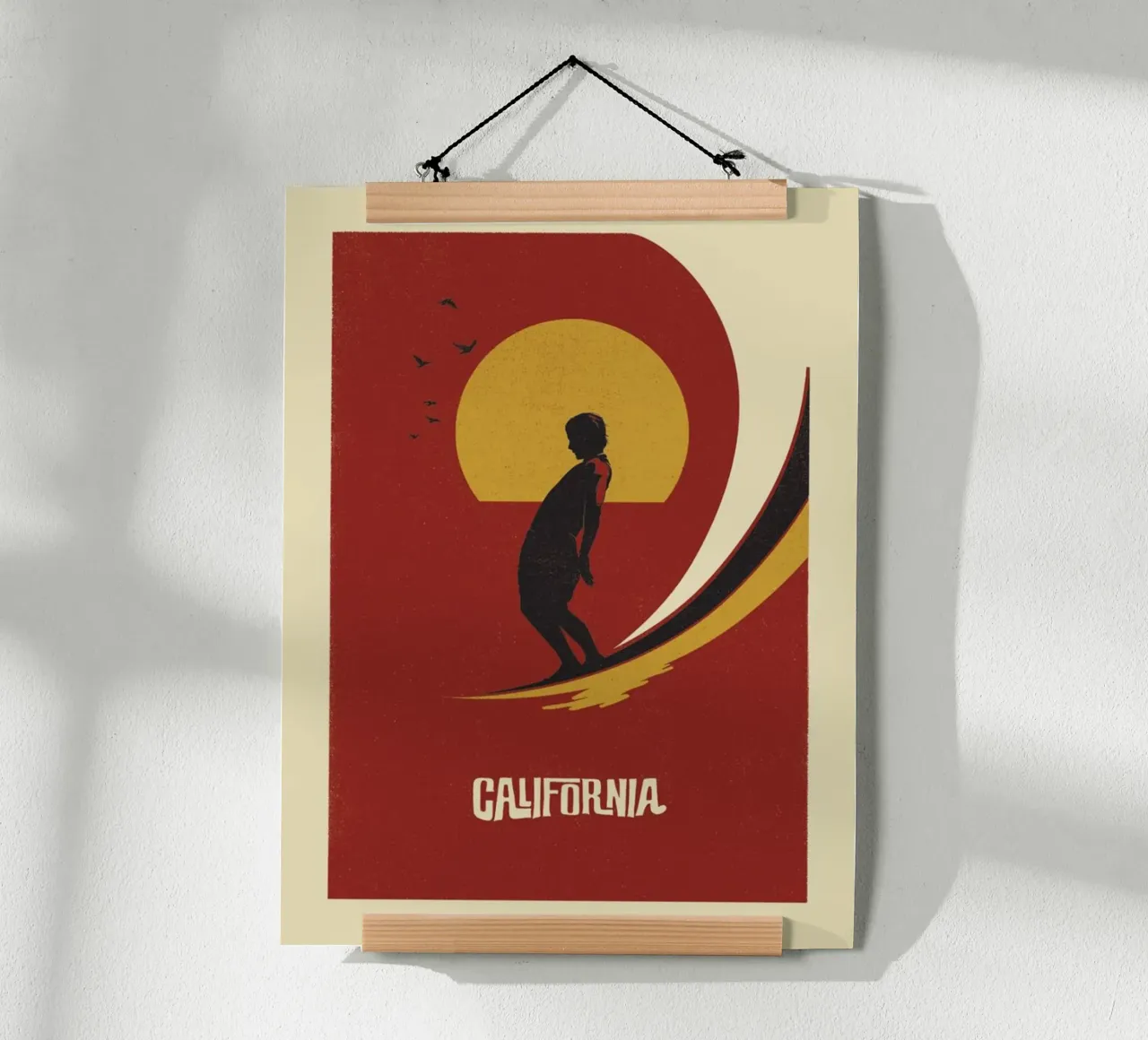 Surf in California poster da cosmos studio