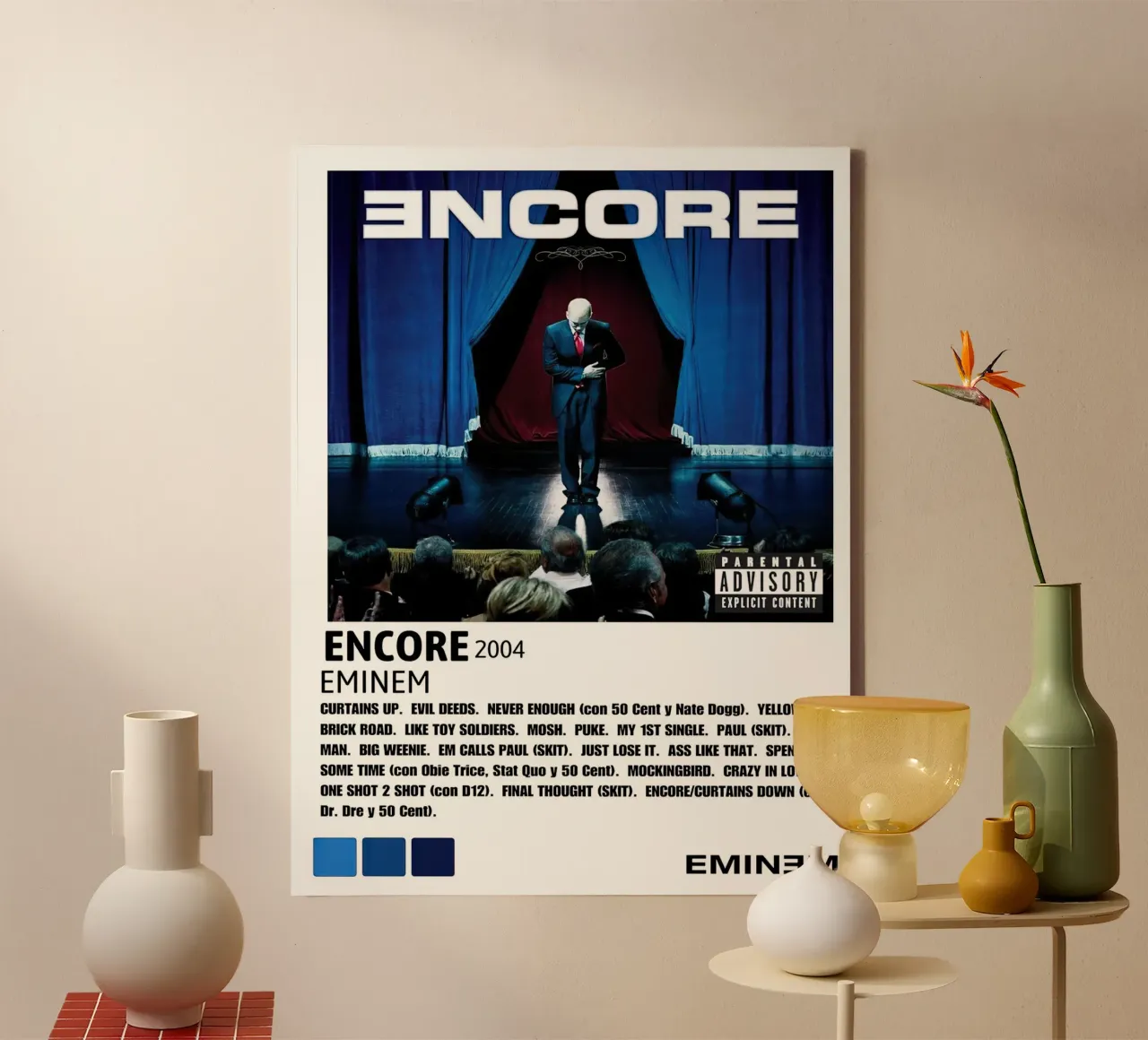 Eminem Encore tela con Cornice a cassetta da Roronoa7