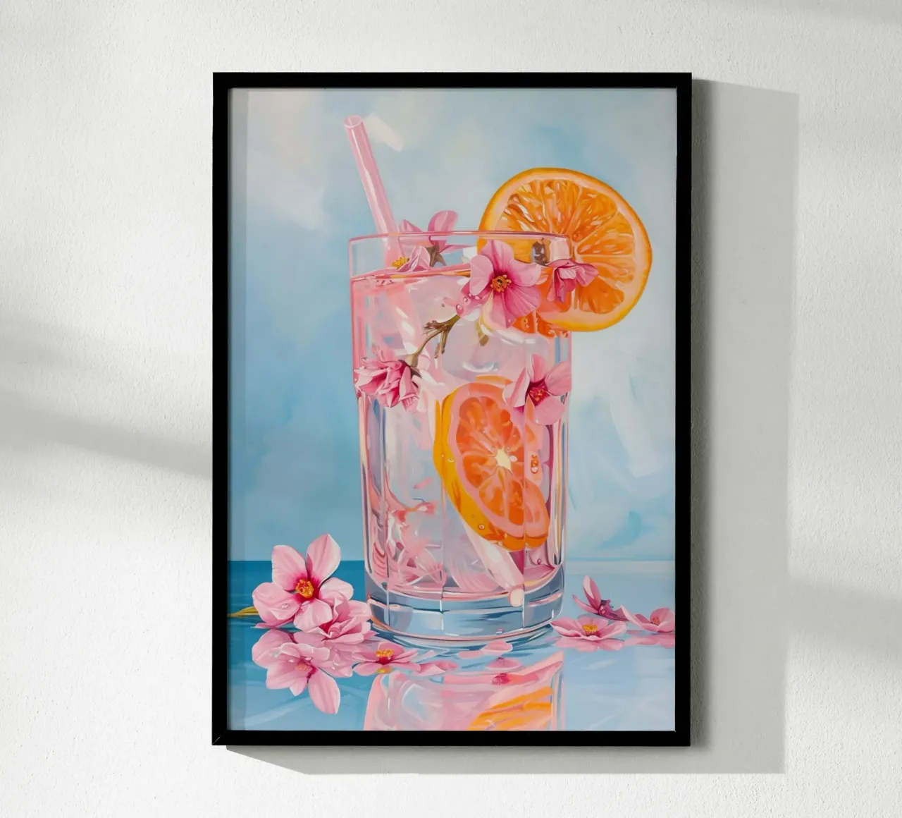 Bevanda ai fiori di ciliegio con arance poster da Yaso Design & Art
