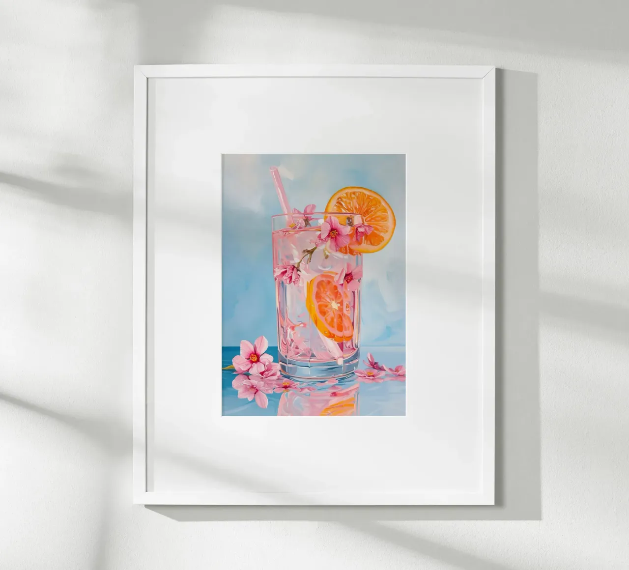 Bevanda ai fiori di ciliegio con arance poster da Yaso Design & Art
