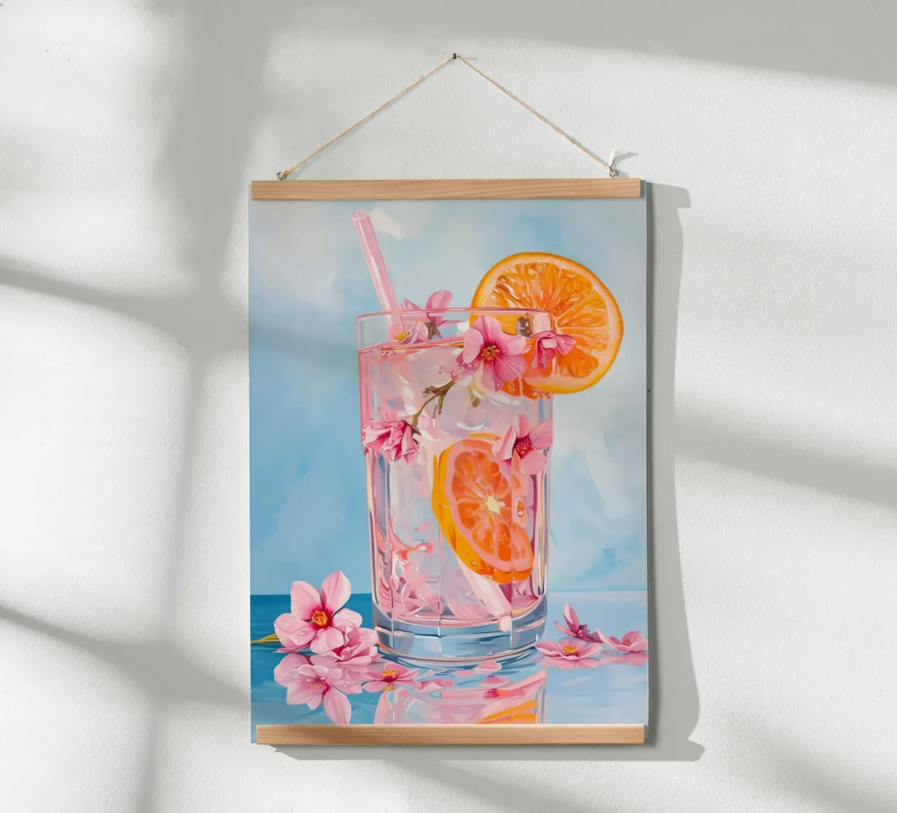Bevanda ai fiori di ciliegio con arance poster da Yaso Design & Art