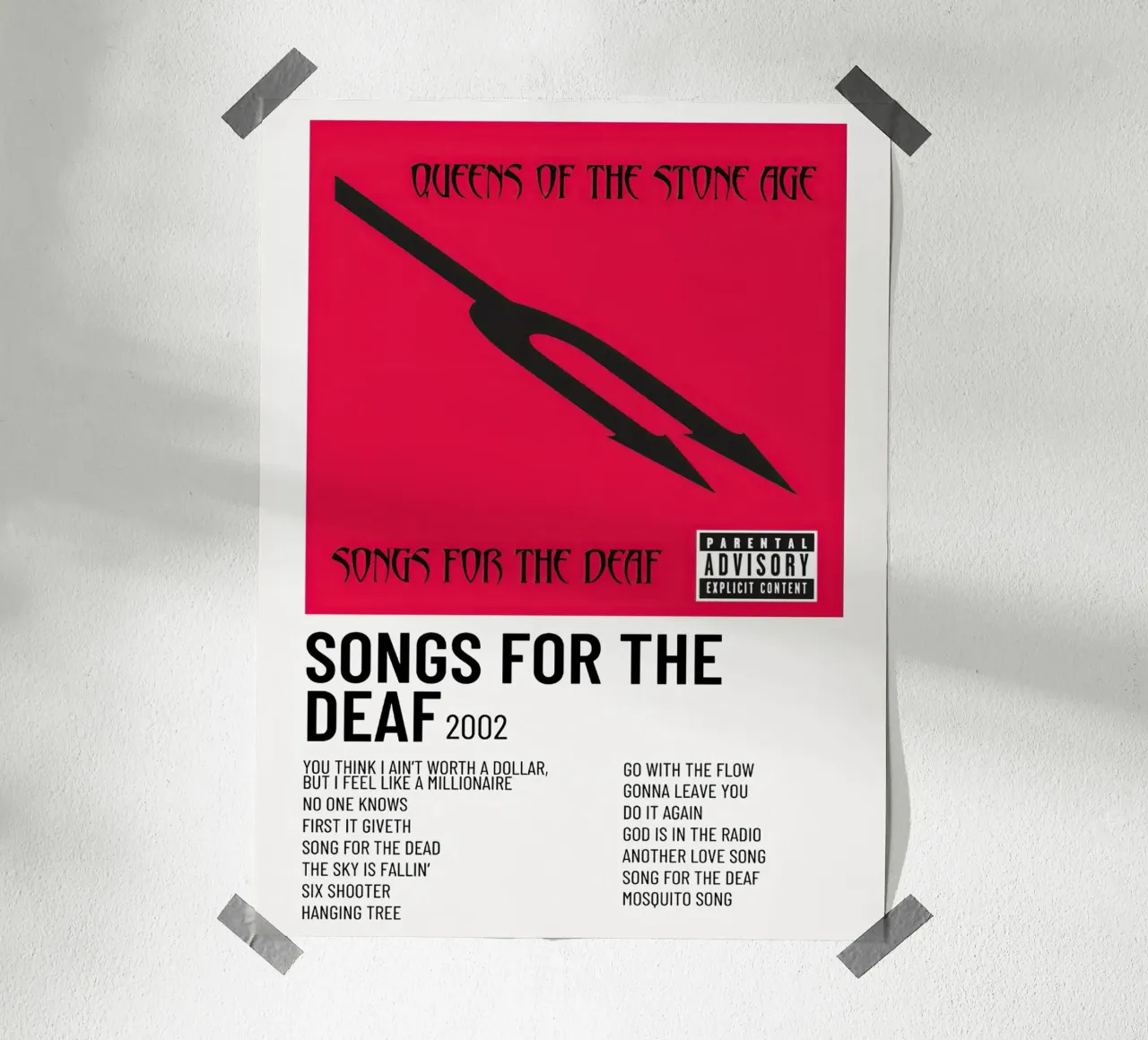 Queen s of The Stone Age poster con telaio in legno da Roronoa7