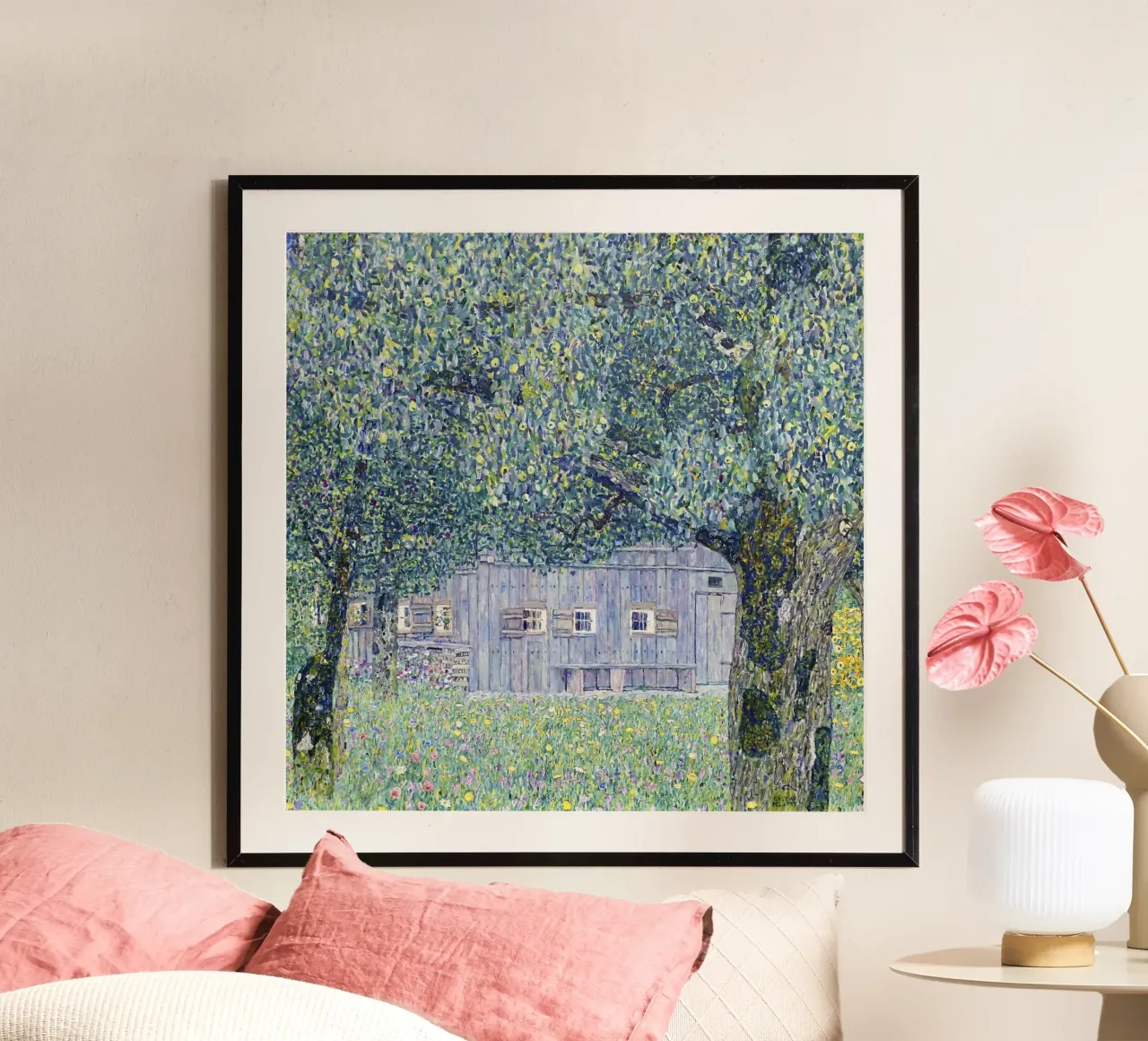 Gustav Klimt - Agriturismo in Alta Austria poster da Jolie Prints