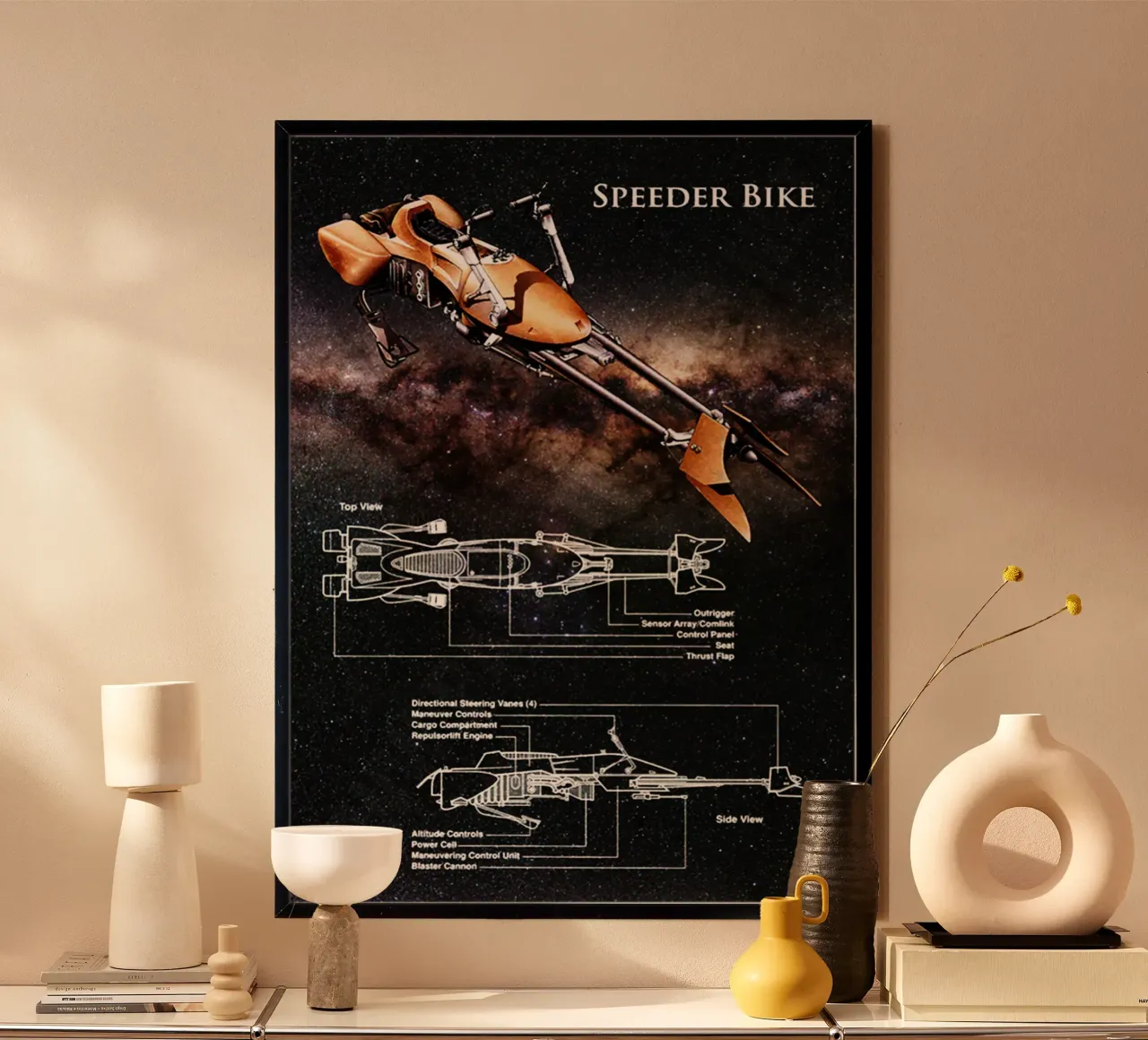 Maglietta Speeder Bike Futuristica poster da sophielouise.designs