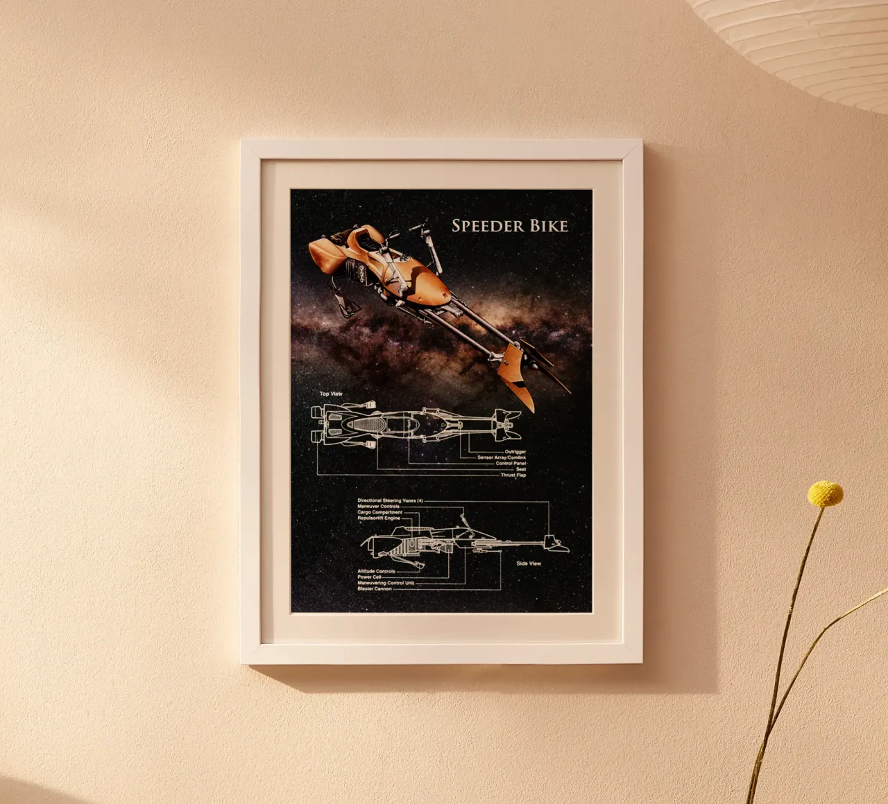 Maglietta Speeder Bike Futuristica poster da sophielouise.designs