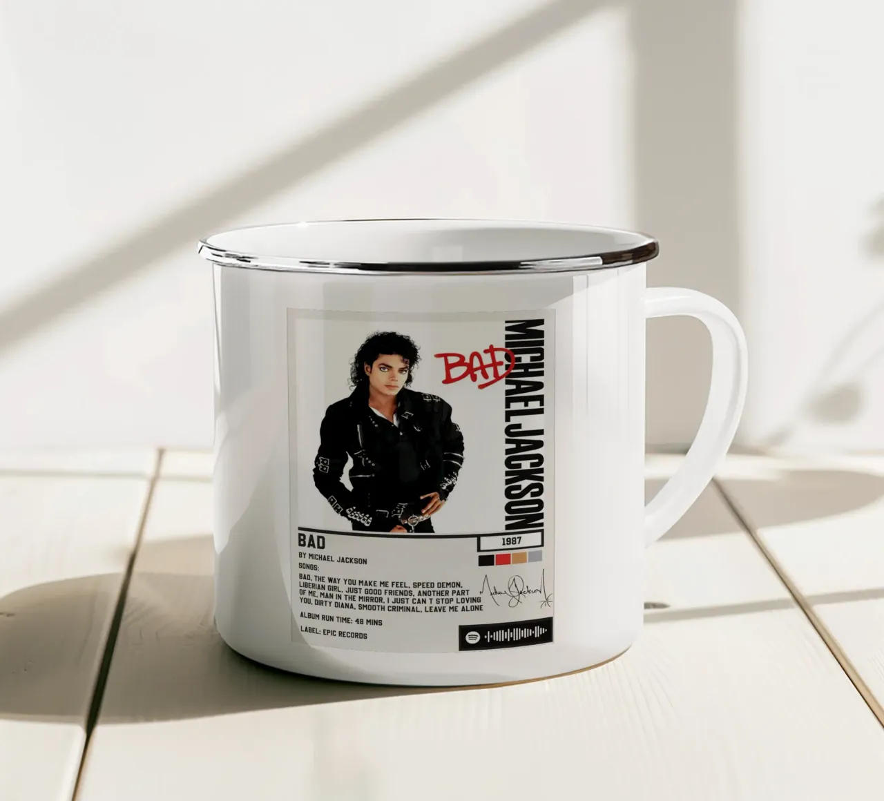 Michael Jackson Bad tazza in smalto da Roronoa7