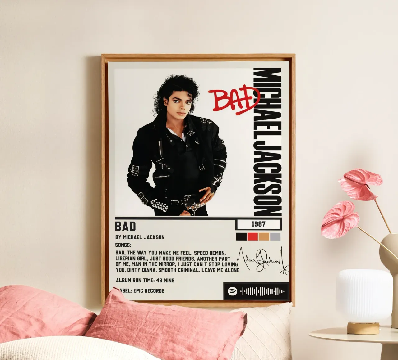 Michael Jackson Bad tela con Cornice a cassetta da Roronoa7