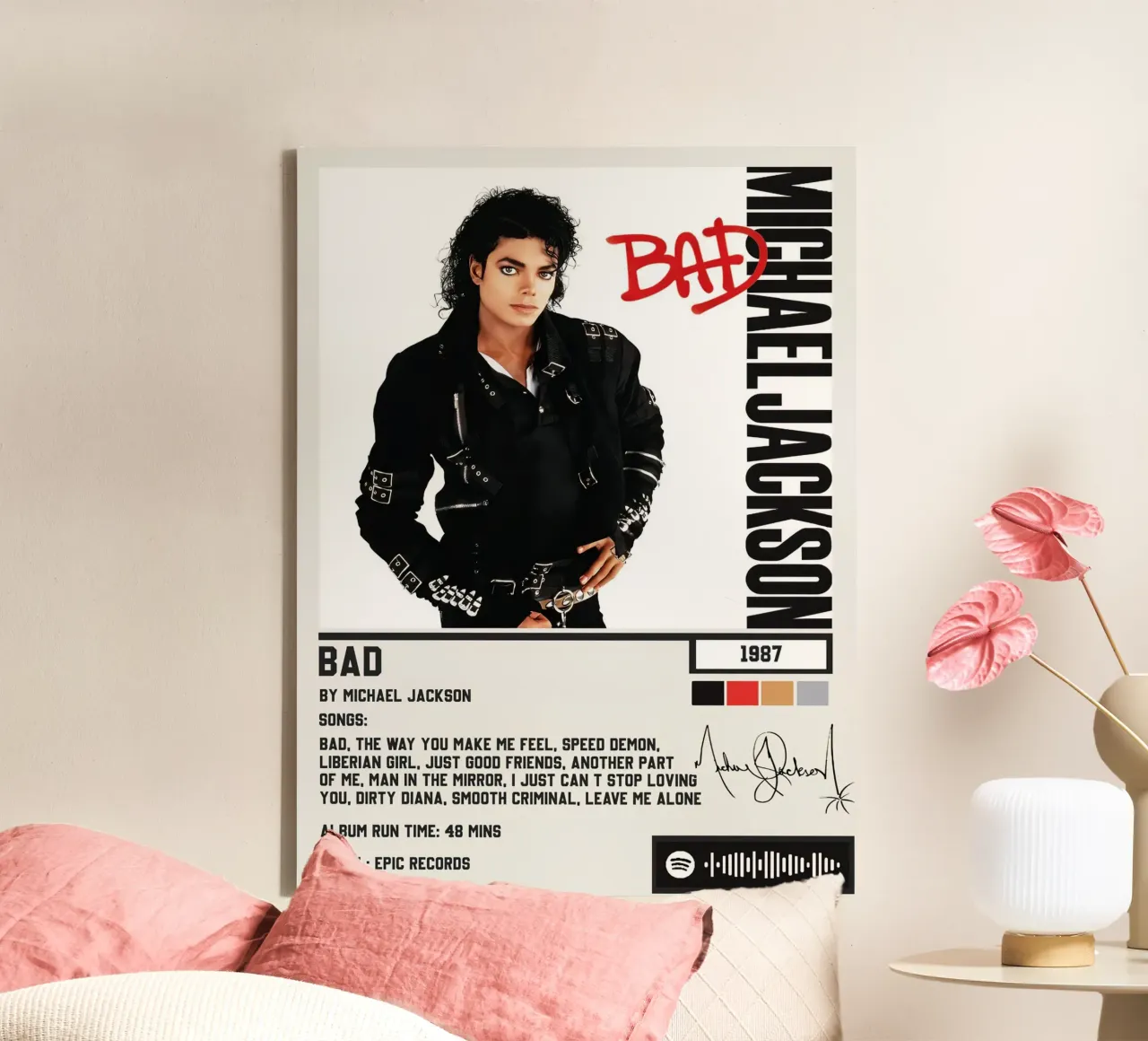 Michael Jackson Bad tela con Cornice a cassetta da Roronoa7