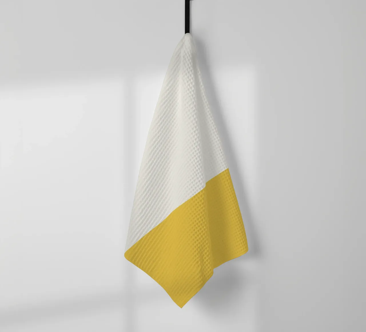 Design bicolore beige et jaune torchon de Paigaam Studio