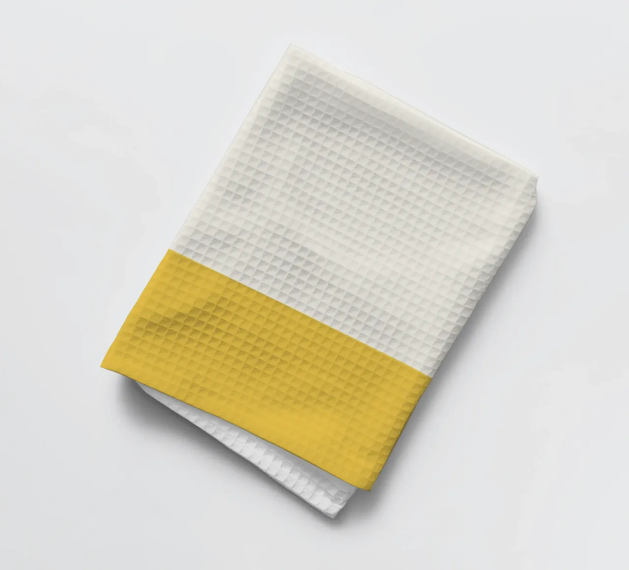 Design bicolore beige et jaune torchon de Paigaam Studio