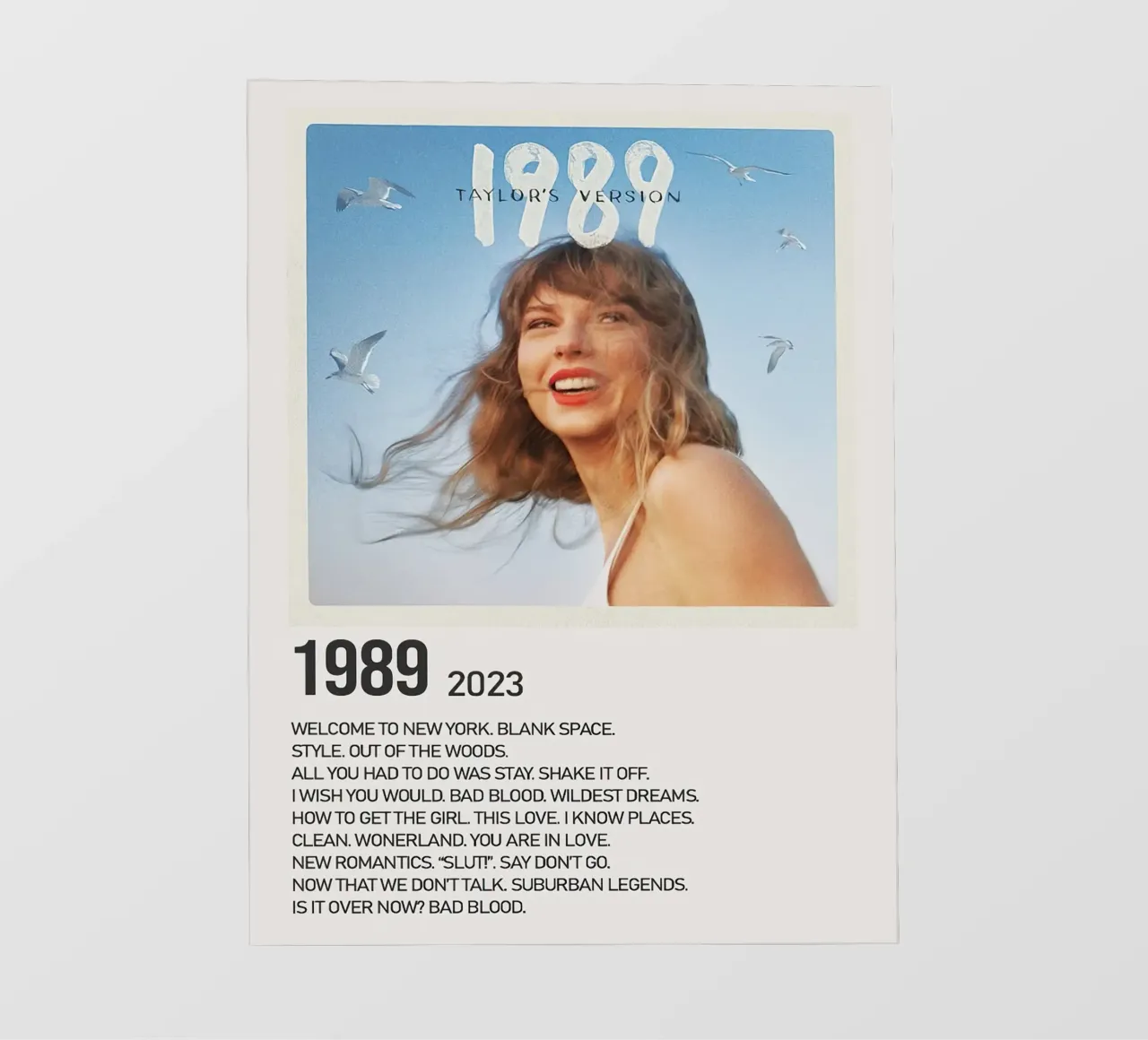 Taylor Swift 1989 pellicola backlit da Roronoa7