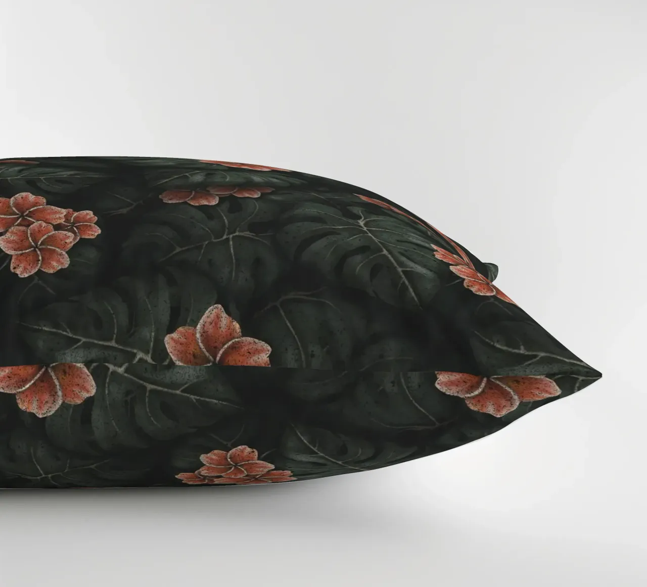 Illustrazione di Monstera e Frangipani Design botanico tropicale cuscino da Stella-Illustrations