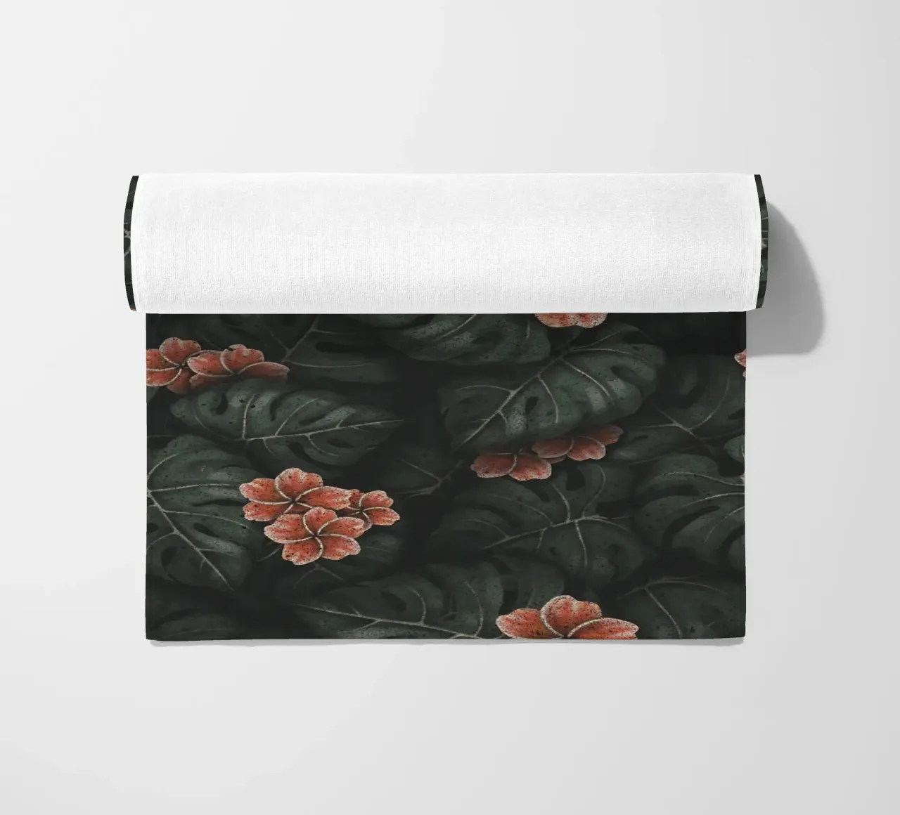 Illustrazione di Monstera e Frangipani Design botanico tropicale telo mare da Stella-Illustrations