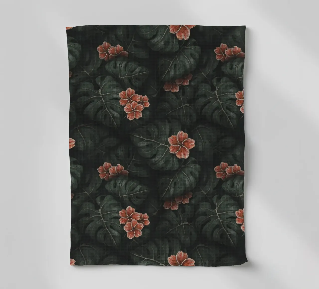 Illustrazione di Monstera e Frangipani Design botanico tropicale canovaccio da cucina da Stella-Illustrations