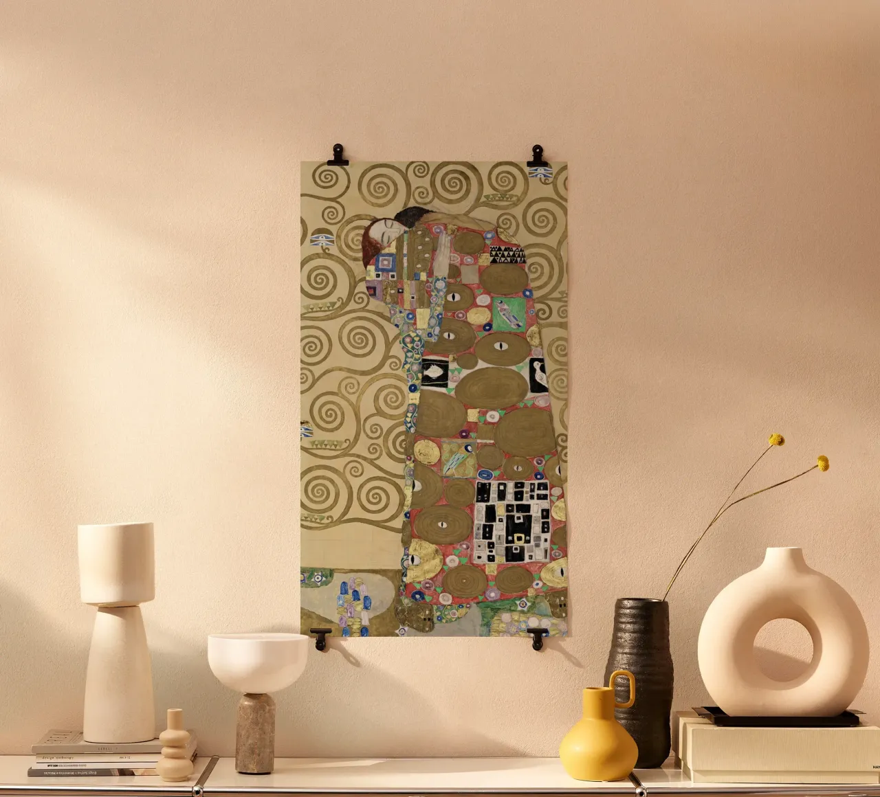Gustav Klimt - L'appagamento poster da Art History