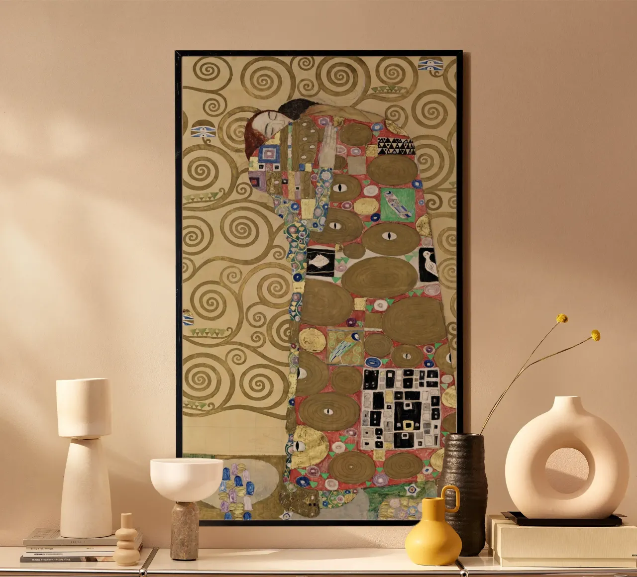 Gustav Klimt - L'appagamento poster da Art History