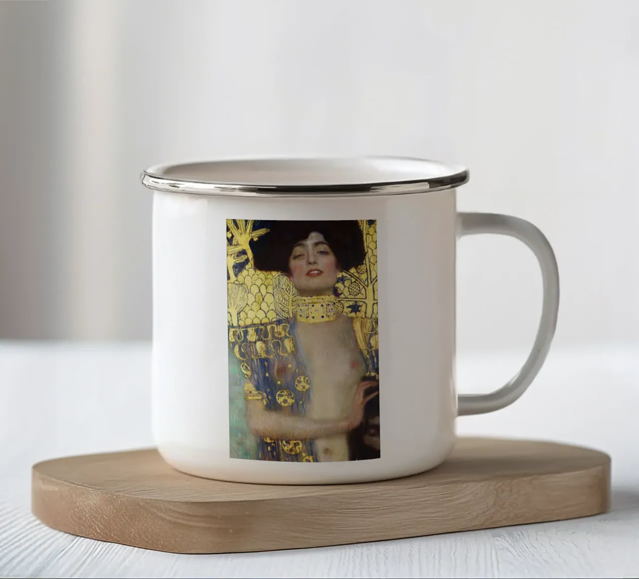 Gustav Klimt - Giuditta e la testa di Oloferne tazza in smalto da Jolie Prints