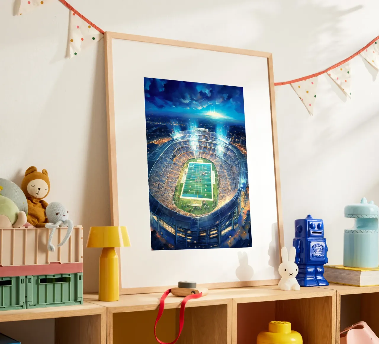 Stadio di calcio poster con telaio in plastica da Fleur de Lys