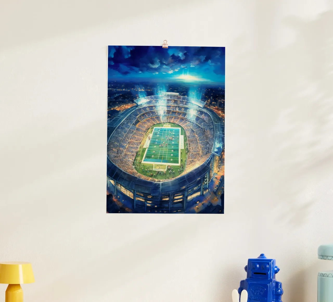 Stadio di calcio poster con telaio in plastica da Fleur de Lys
