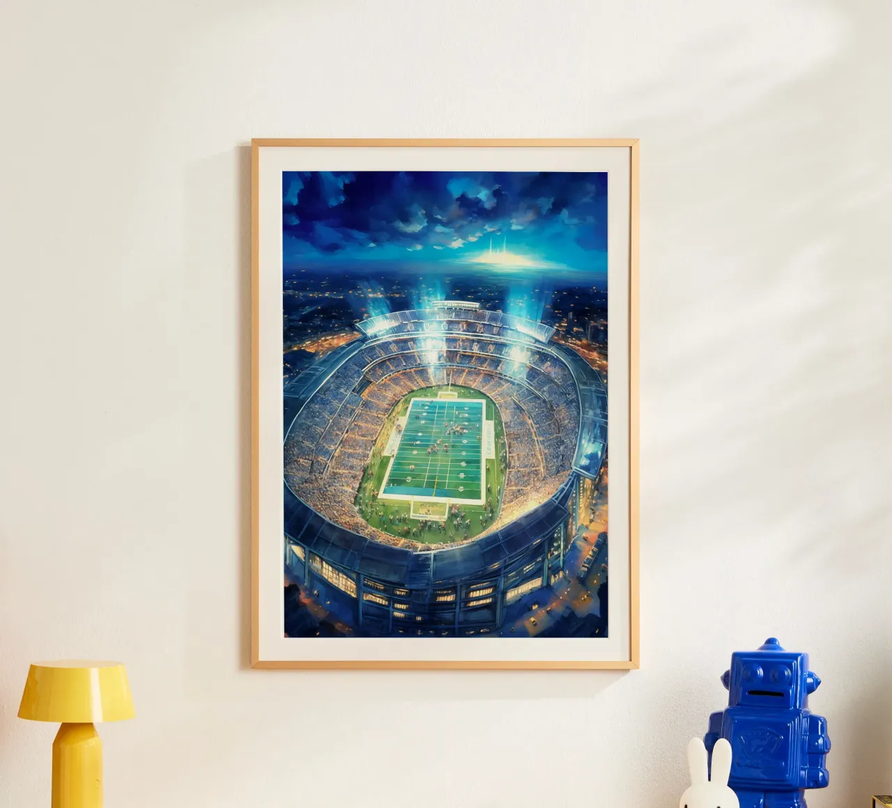 Stadio di calcio poster con telaio in plastica da Fleur de Lys