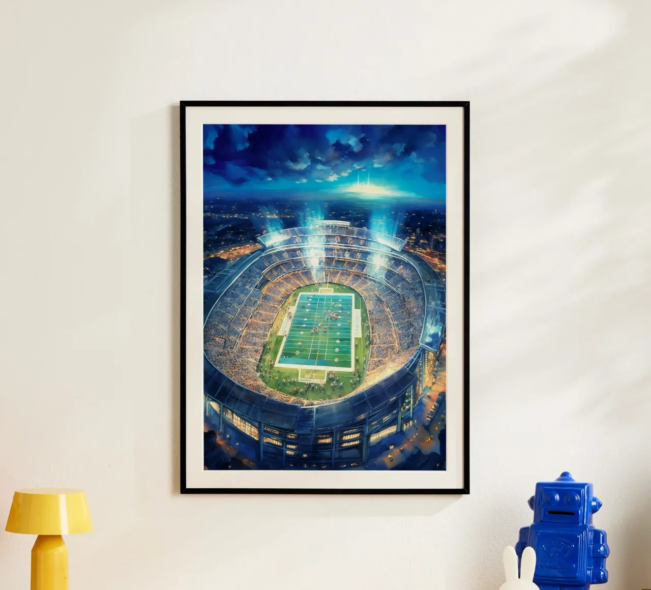 Stadio di calcio poster con telaio in plastica da Fleur de Lys
