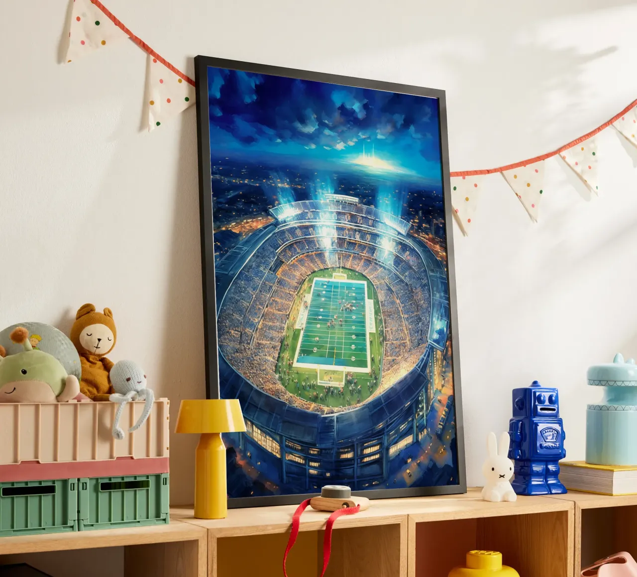 Stadio di calcio poster con telaio in plastica da Fleur de Lys