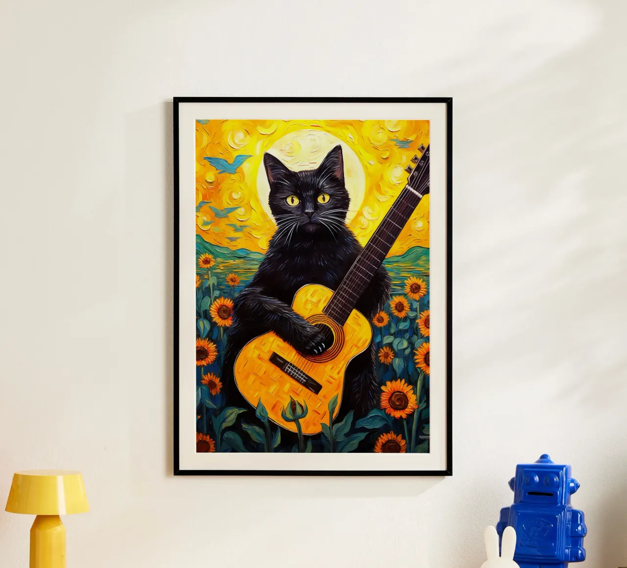 Il gatto suona la chitarra poster da Fleur de Lys