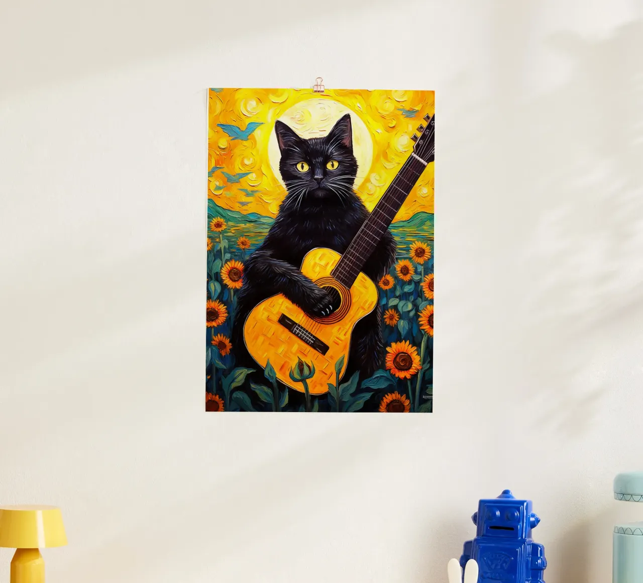 Il gatto suona la chitarra poster da Fleur de Lys