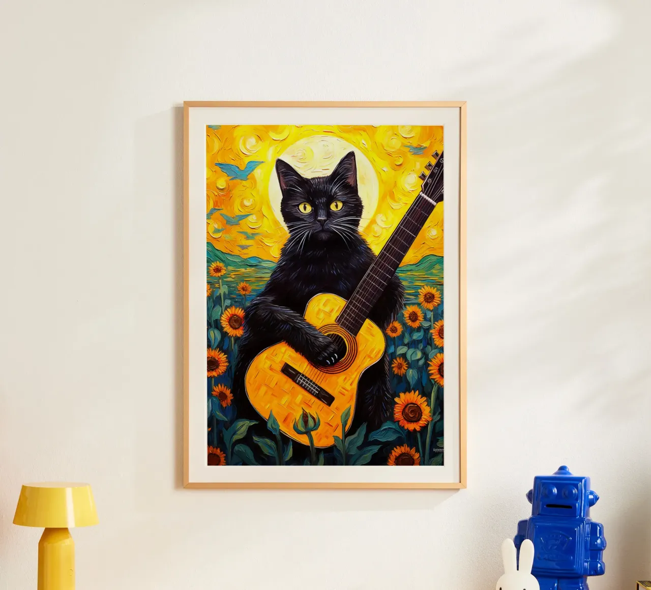 Il gatto suona la chitarra poster da Fleur de Lys