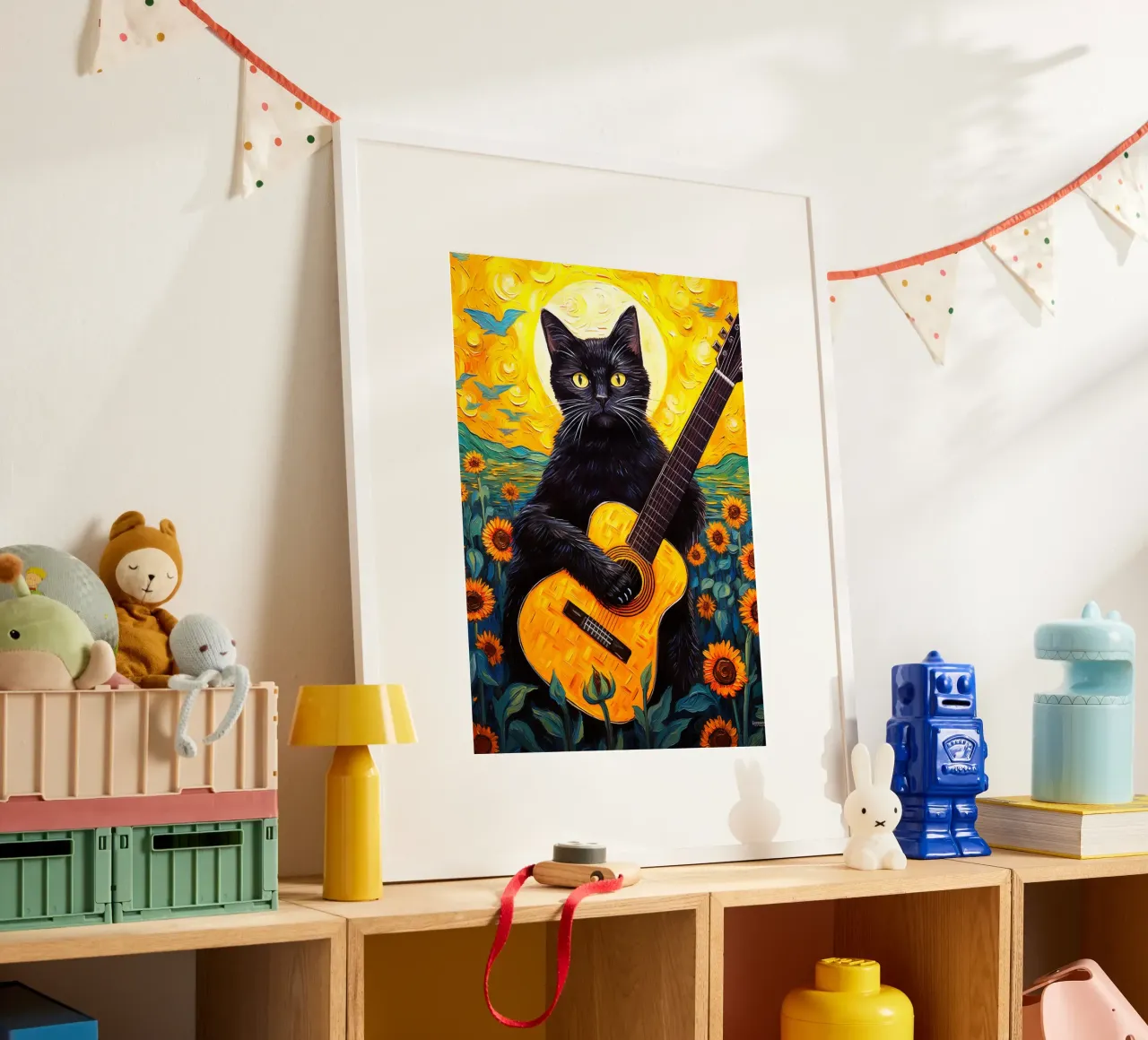 Il gatto suona la chitarra poster da Fleur de Lys