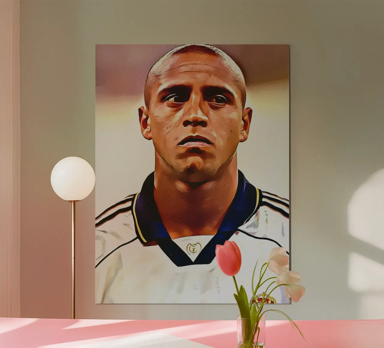 Roberto Carlos in maglia Real Madrid poster da dan band