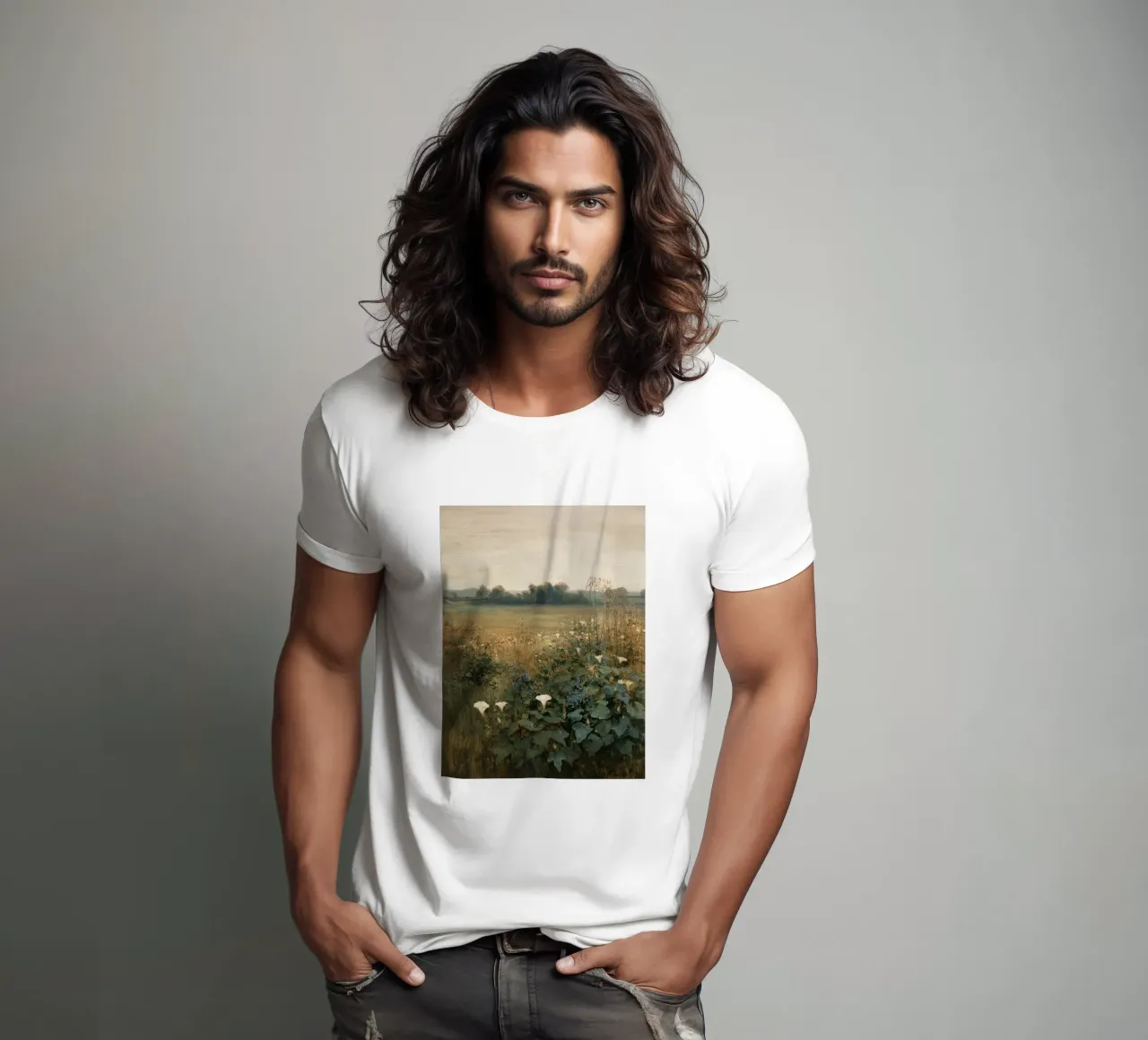 Campo di fiori rustico t-shirt da Carinaprint