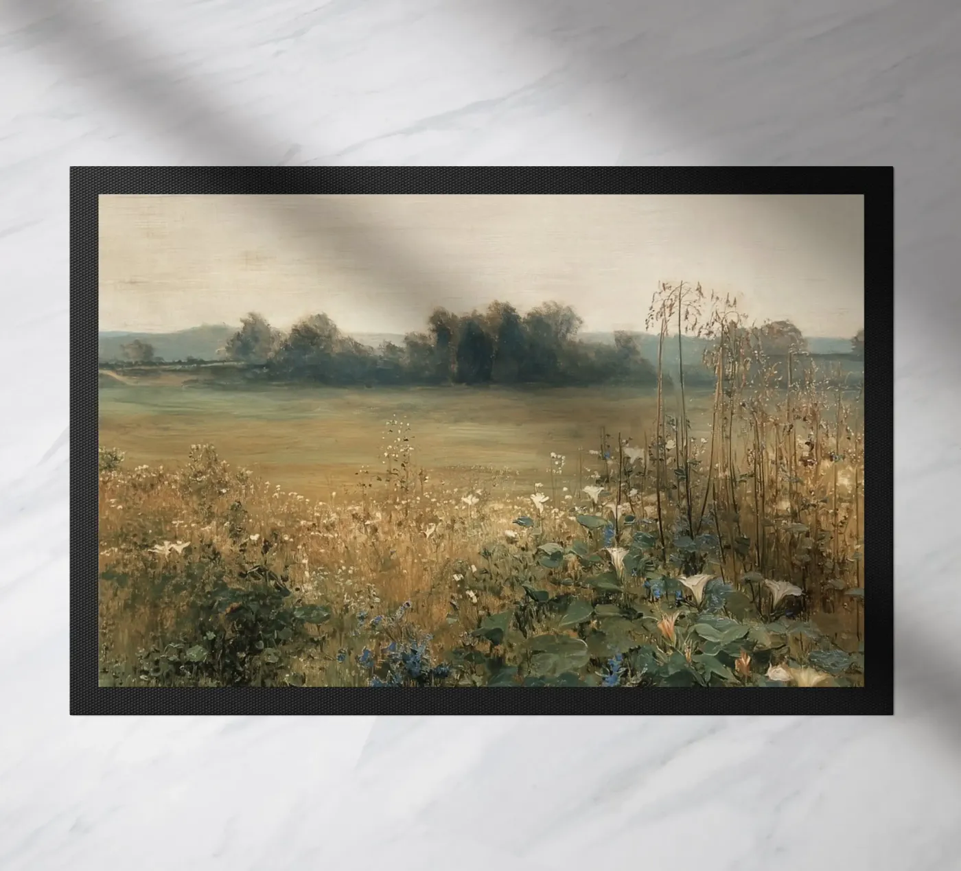 Rustic flower field doormat by Carinaprint