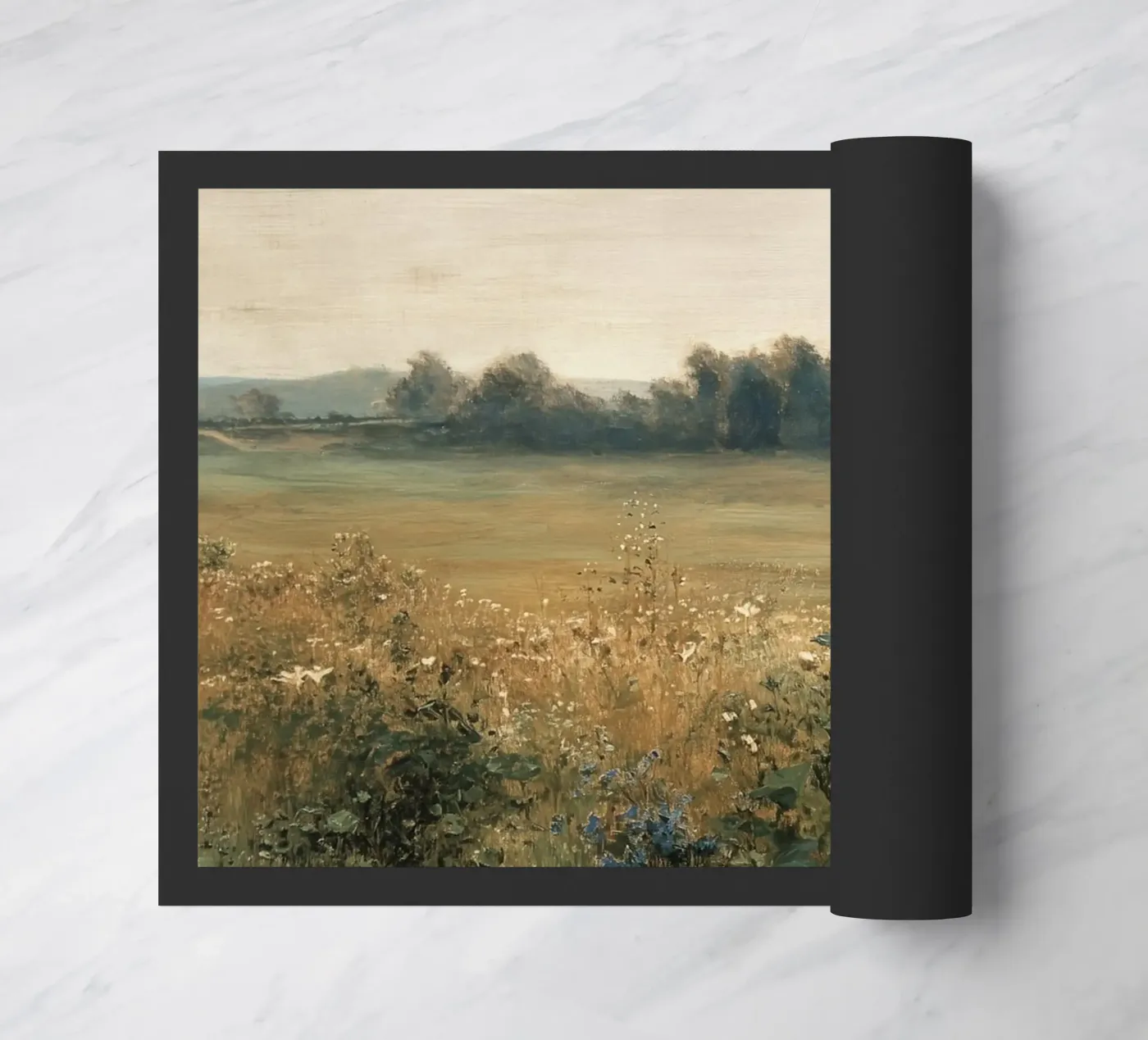 Rustic flower field doormat by Carinaprint