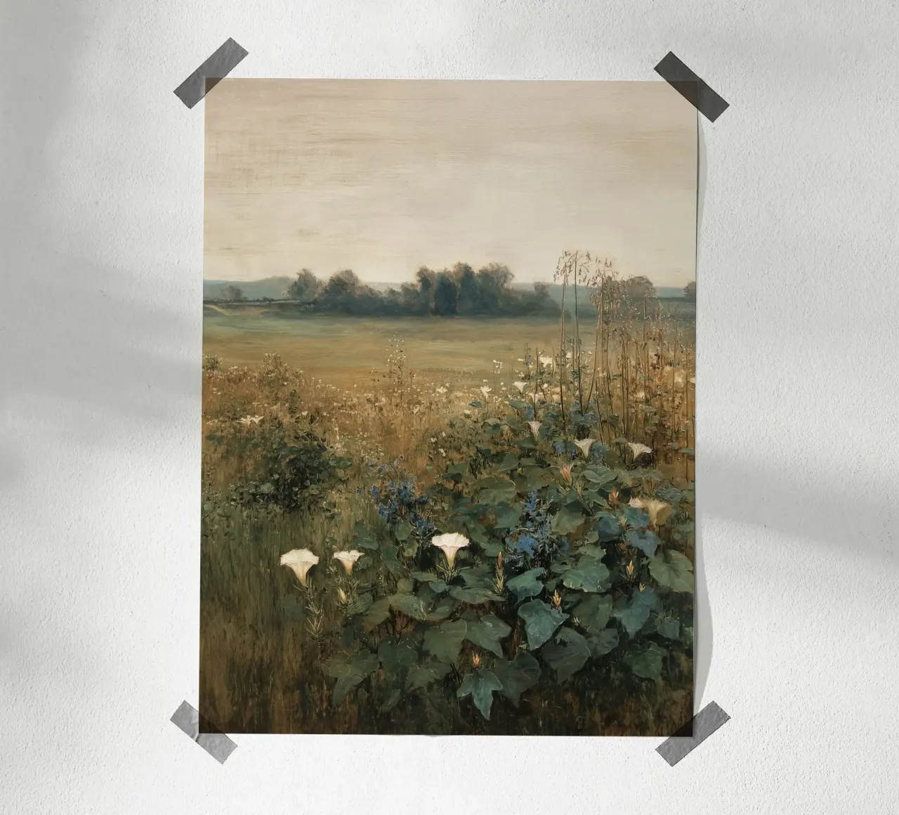 Campo di fiori rustico poster con telaio in plastica da Carinaprint