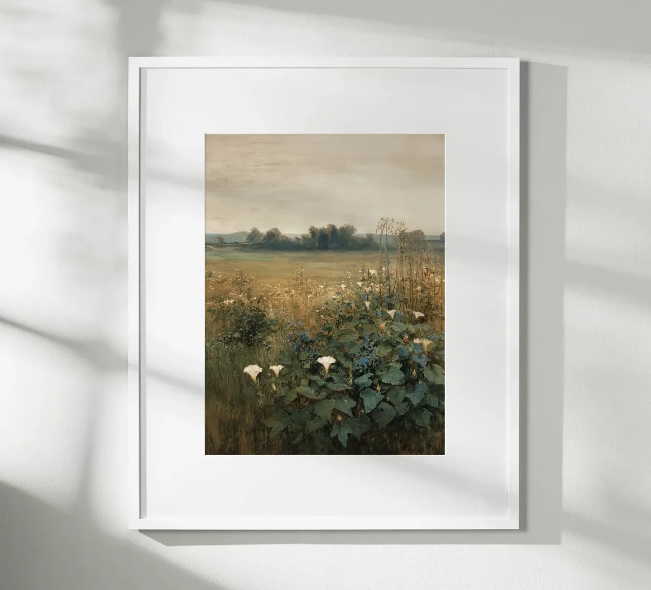 Campo di fiori rustico poster con telaio in plastica da Carinaprint