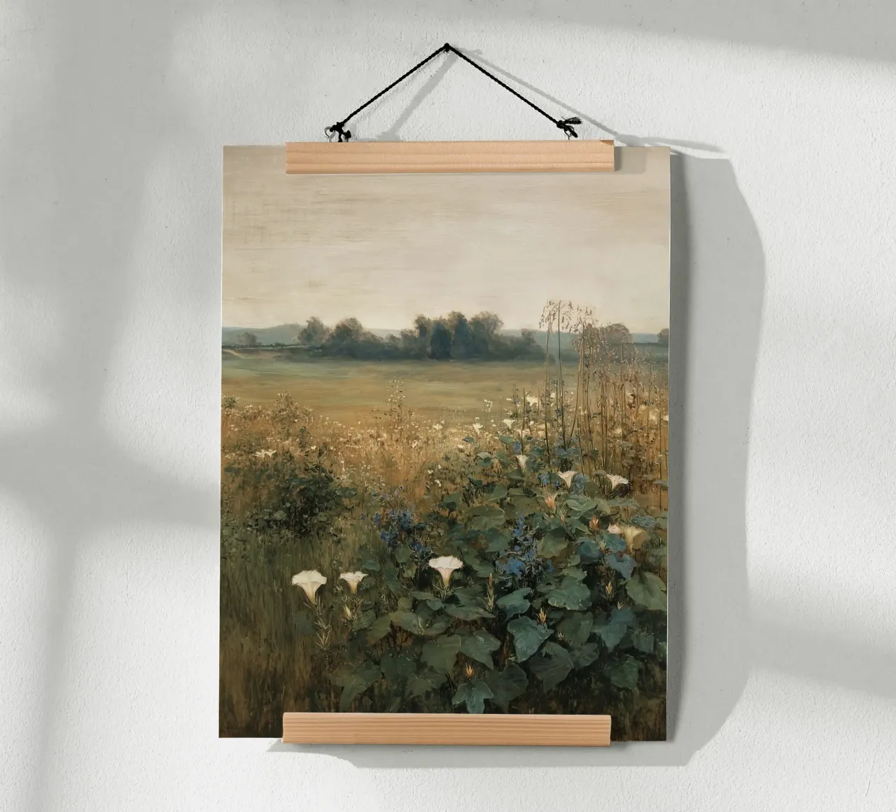 Campo di fiori rustico poster con telaio in plastica da Carinaprint