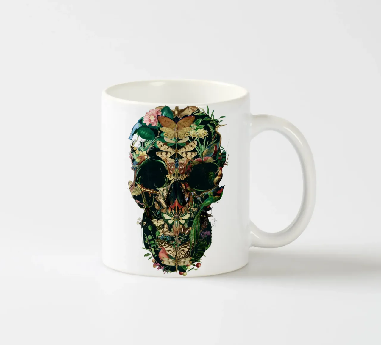 Papillon Skull tazza in ceramica da Ali Gulec