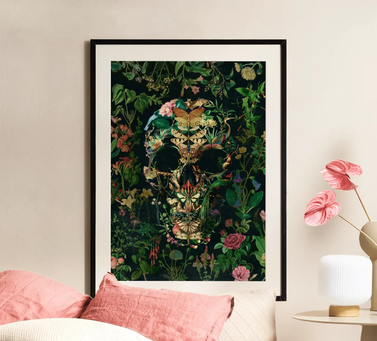 Papillon Skull carta hahnemühle da Ali Gulec