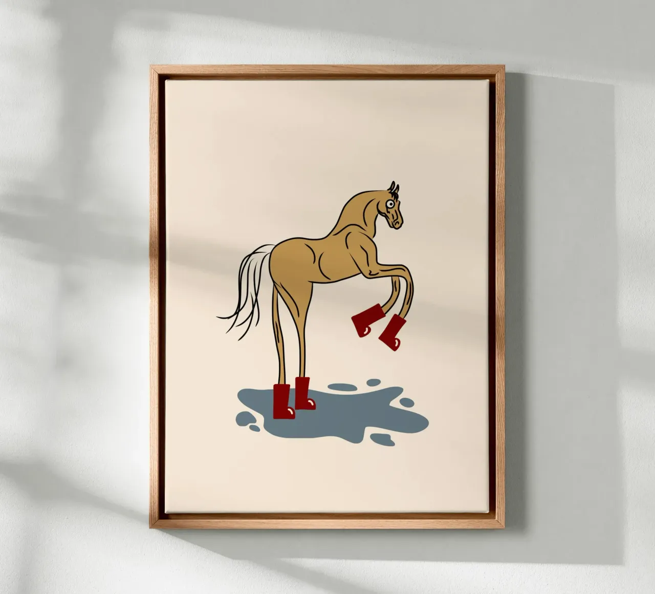 Stivali da pioggia cavallo tela con Cornice a cassetta da Little Dean