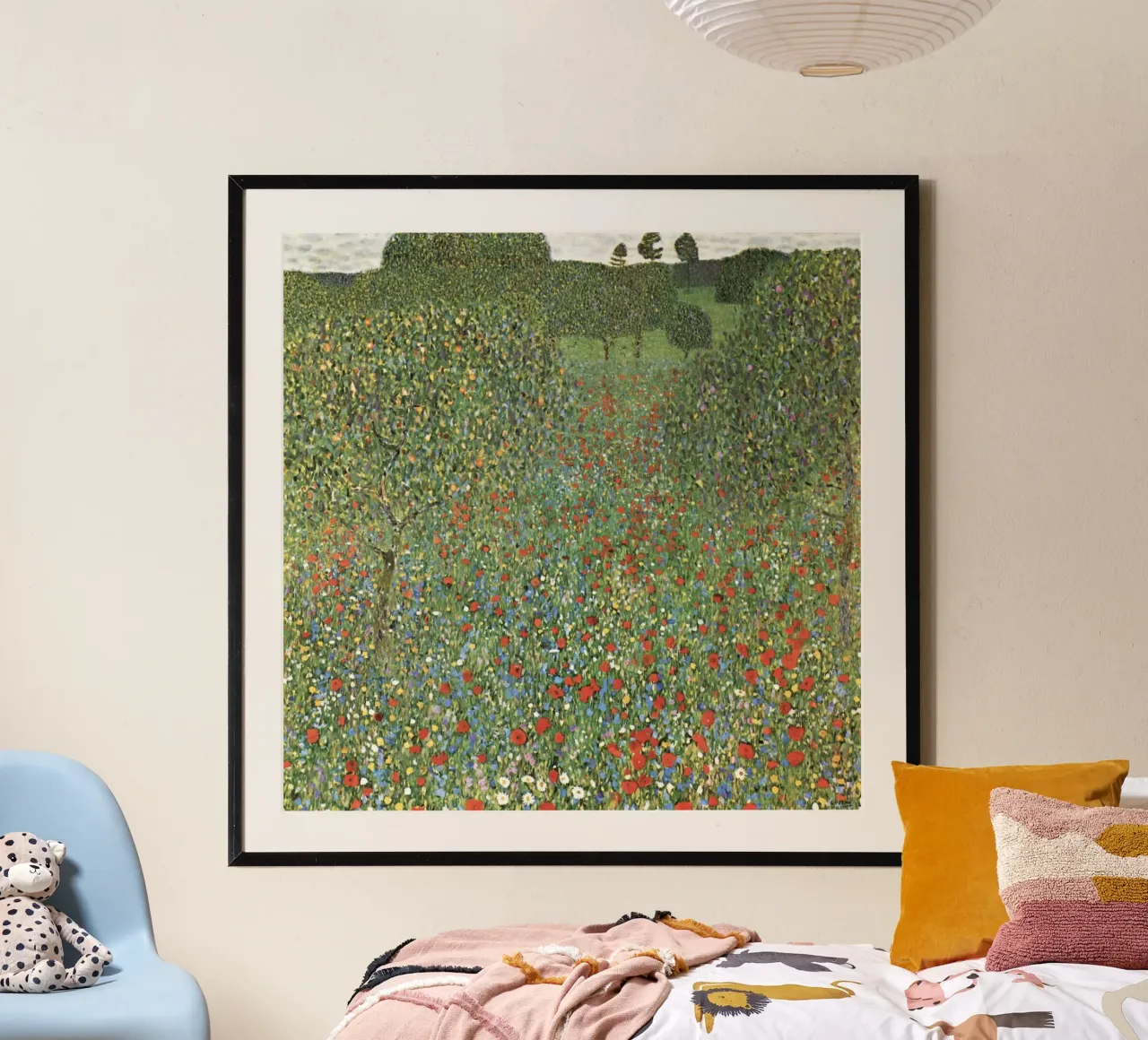 Gustav Klimt - Campo di papaveri (Poppy Field) poster da Venus Art