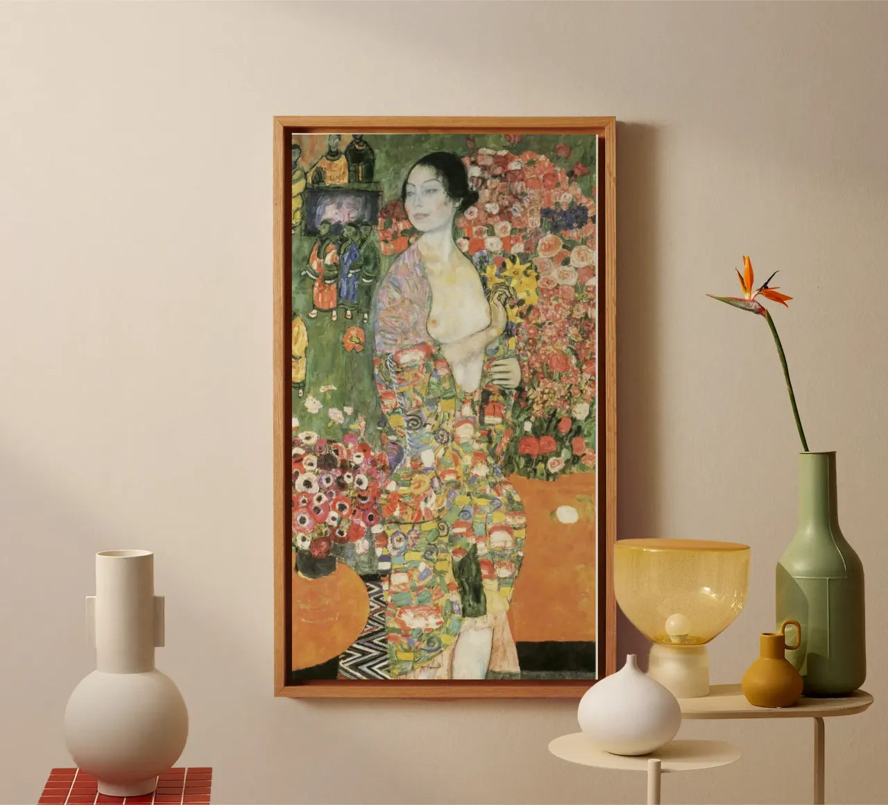Gustav Klimt - De danser canvas met Baklijst van Venus Art