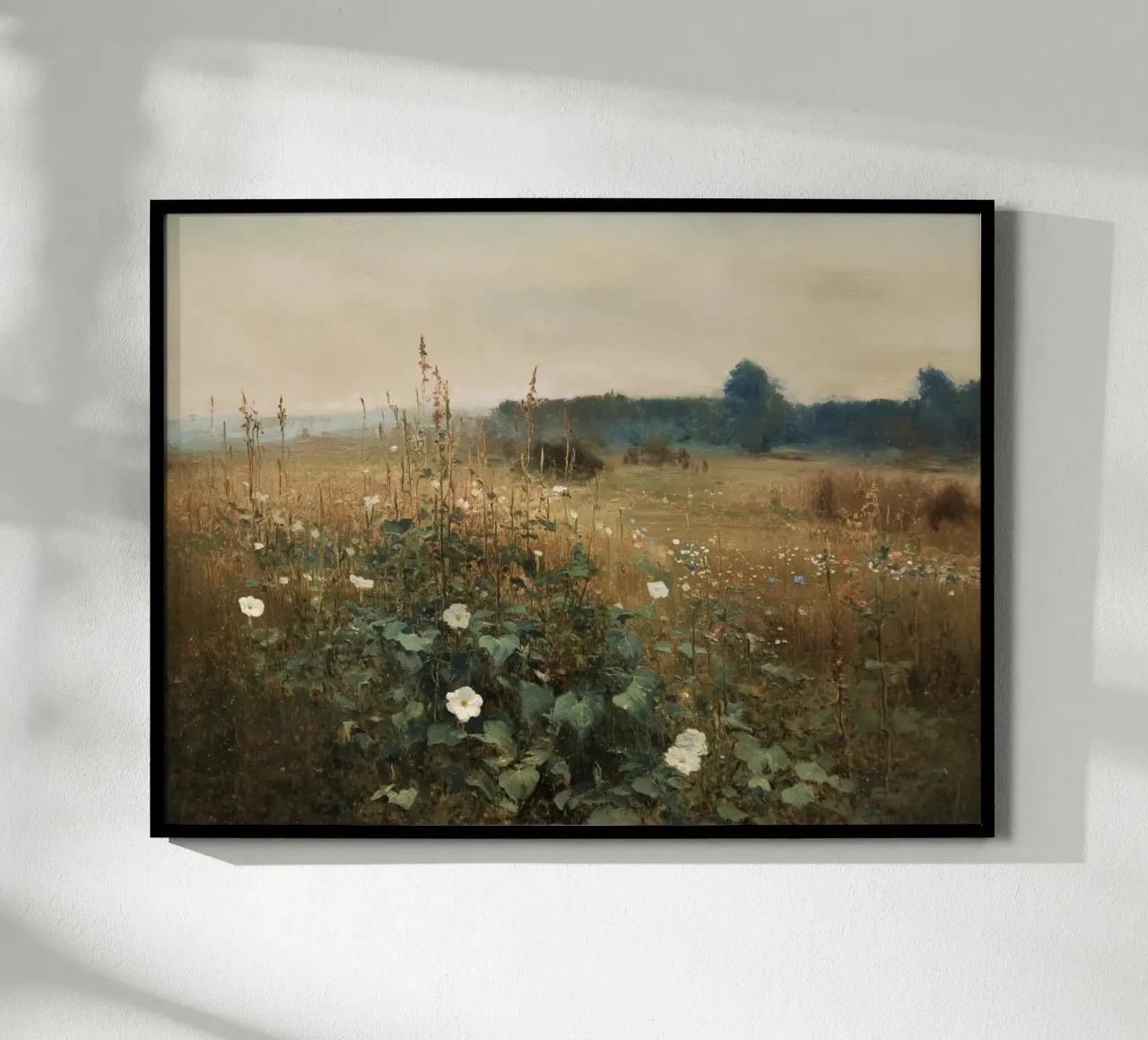 Tranquillità dei prati nei toni della terra poster con telaio in plastica da Carinaprint