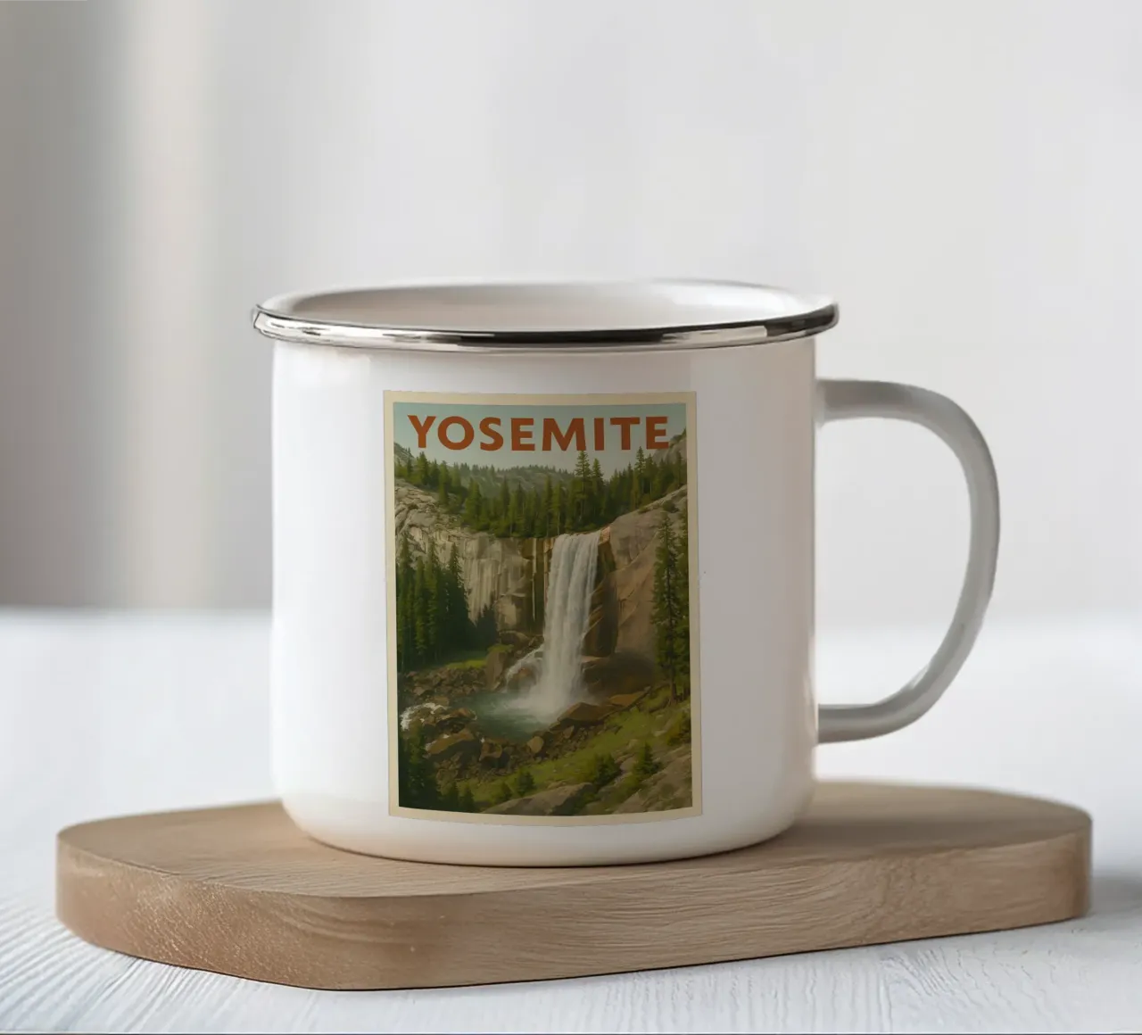Yosemite - Vintage tazza in smalto da WildTravelArt