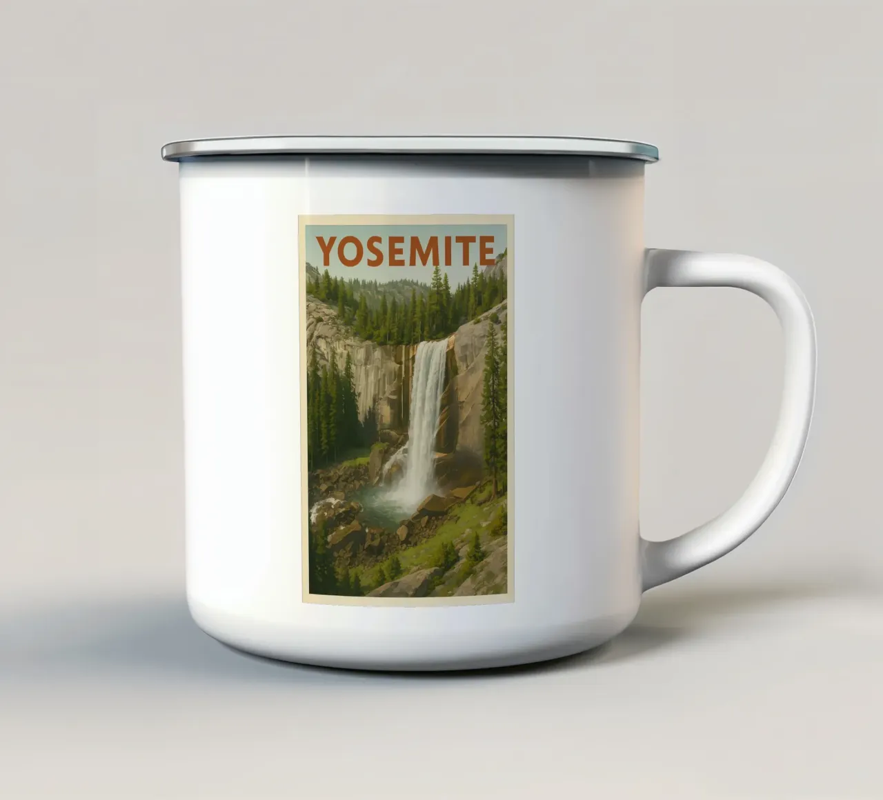 Yosemite - Vintage tazza in smalto da WildTravelArt