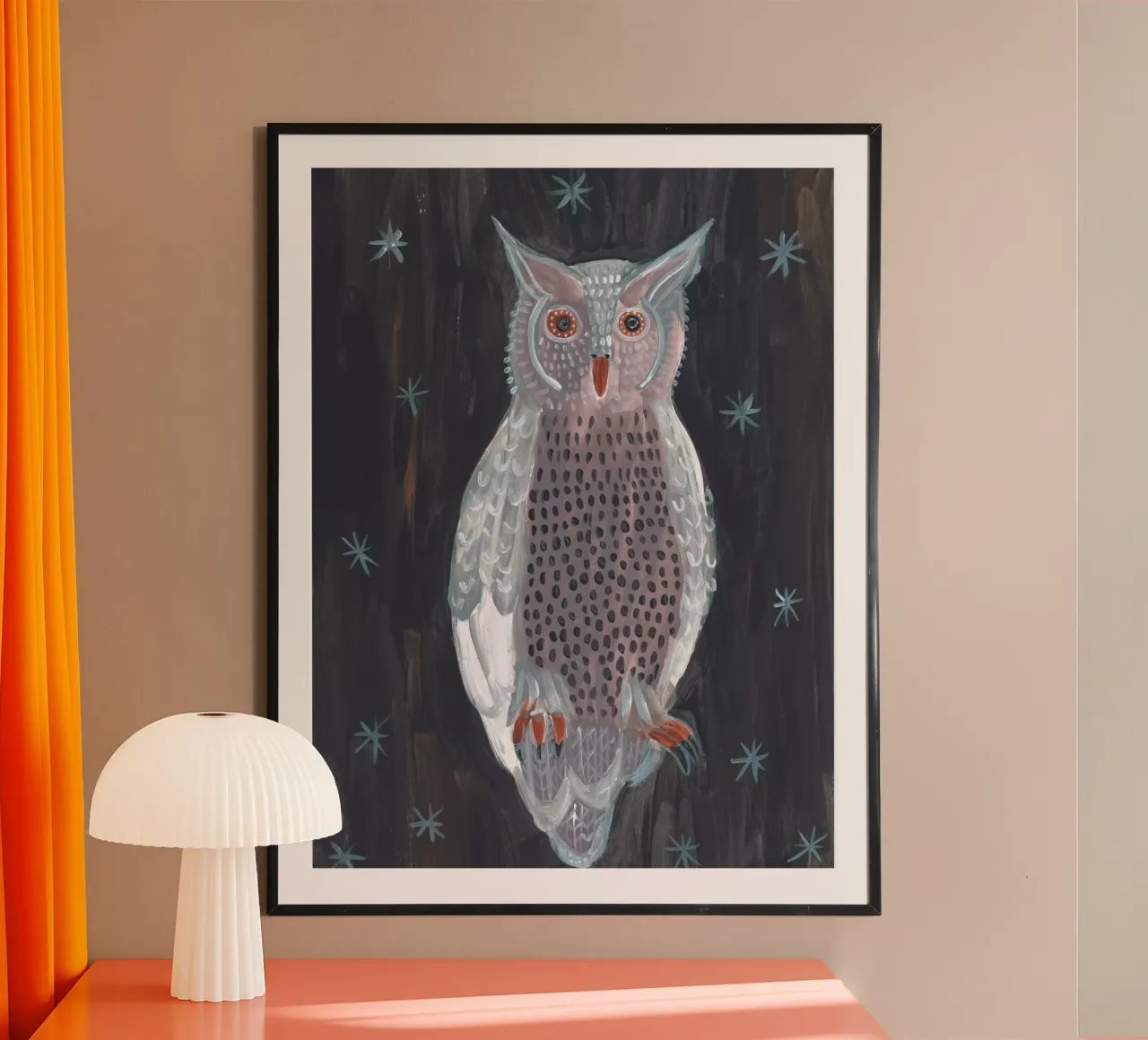 NOTTE NOTTAMBULA poster con telaio in legno da Adele.Grace